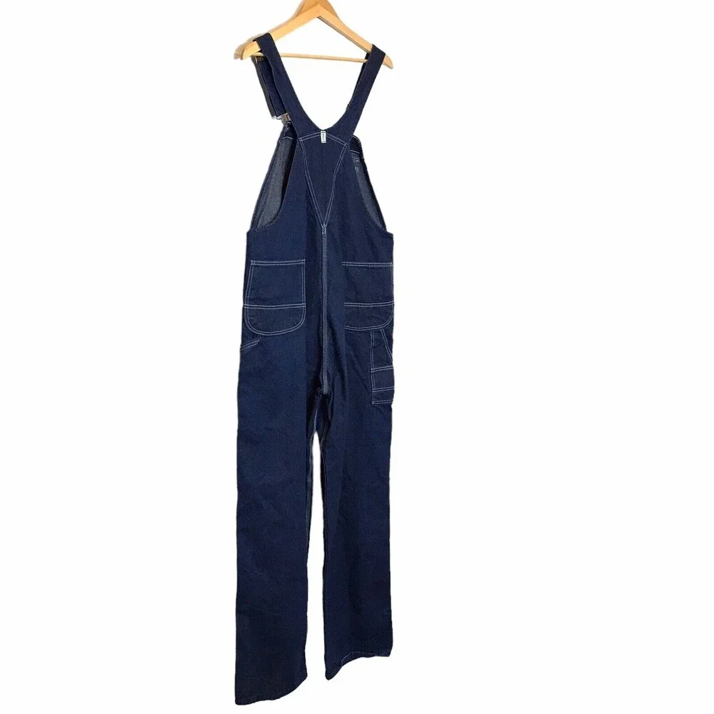 Key Imperial denim bib overalls mens size  42x34  Dark‎ Wash